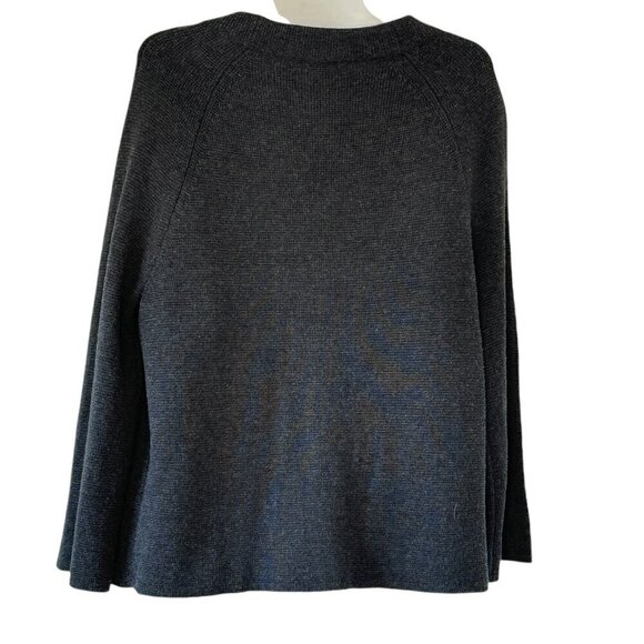 J. McLaughlin Cardigan Sweater Lagenlook Women's Blue Gold Buttons Snaps Medium - Picture 3 of 8